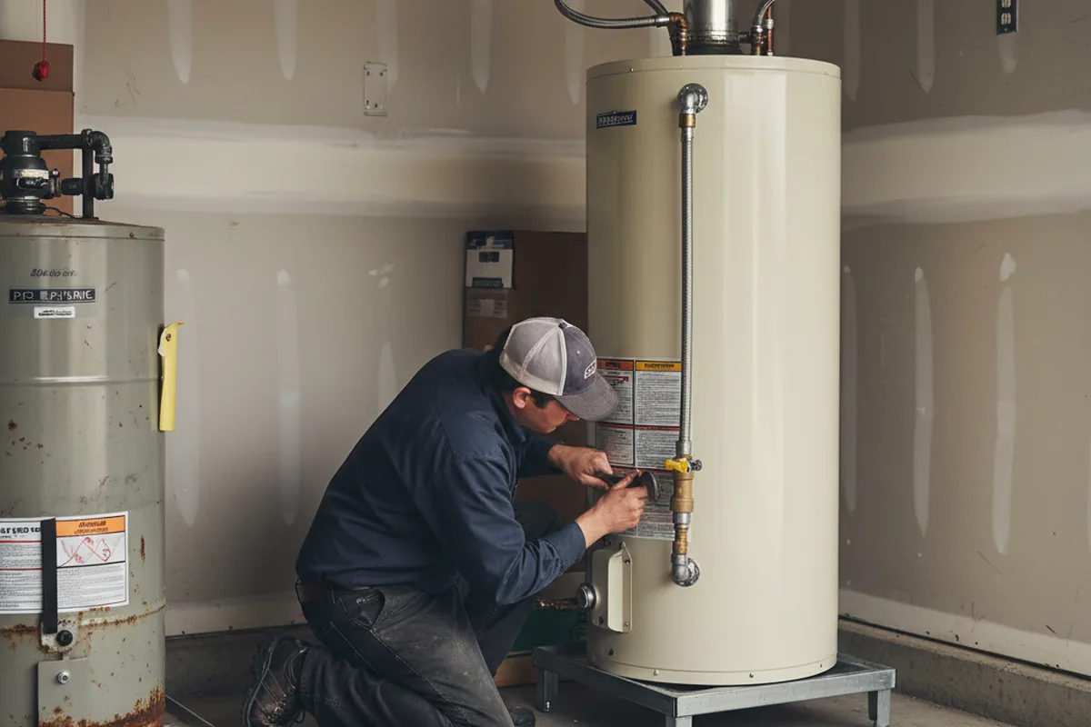 Water heater and shutoff valve replacement in Rockport